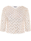 Goldene Pailetten Dirndlbluse
