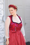 Langarm Bluse mit Glitzersteinen und Rundhals